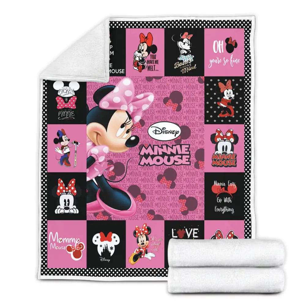 Minnie Mouse Fleece Blanket Gift For Besties