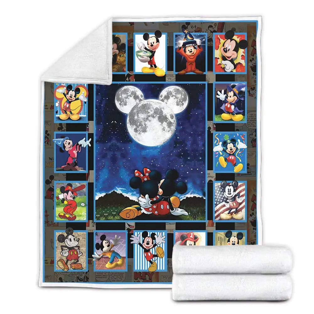 Mickey Mouse Fleece Blanket Gift For Besties