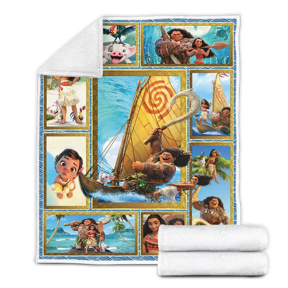 Moana Fleece Blanket Gift For Wife Husband