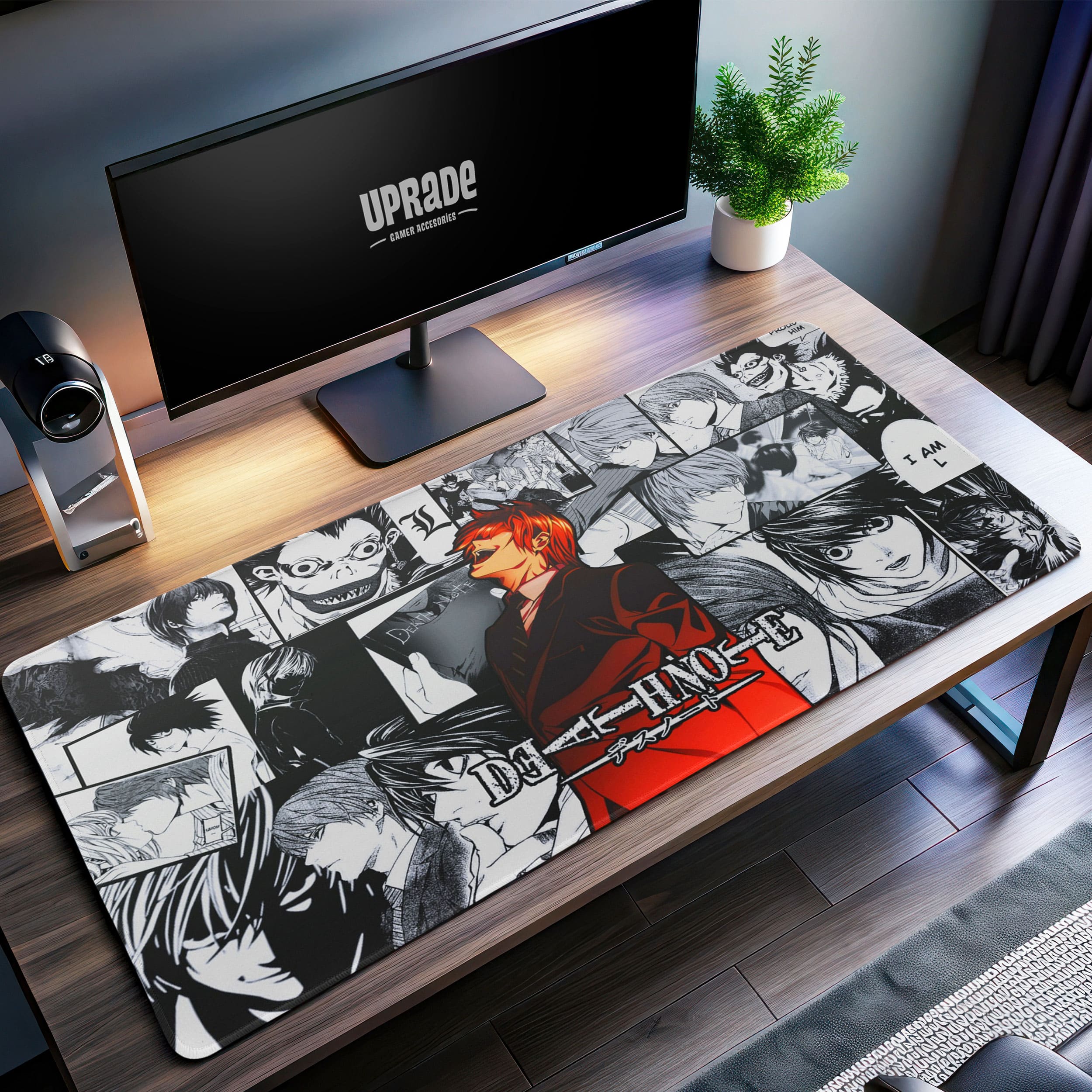 Allleftout Light Yagami Collage Desk Mat, Death Note Inspired Mouse Pad