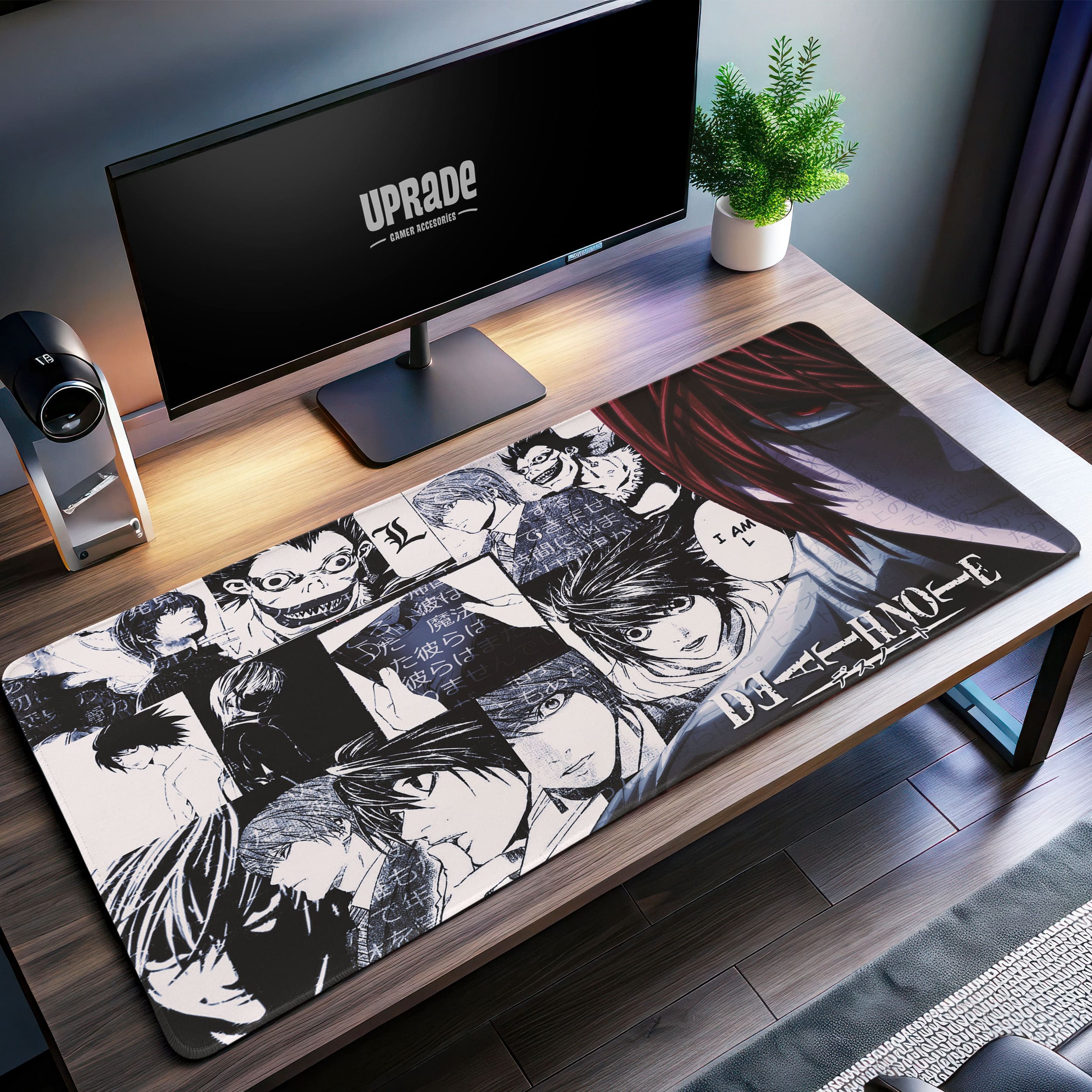 Allleftout Light And L Collage Desk Mat, Death Note Inspired Mouse Pad