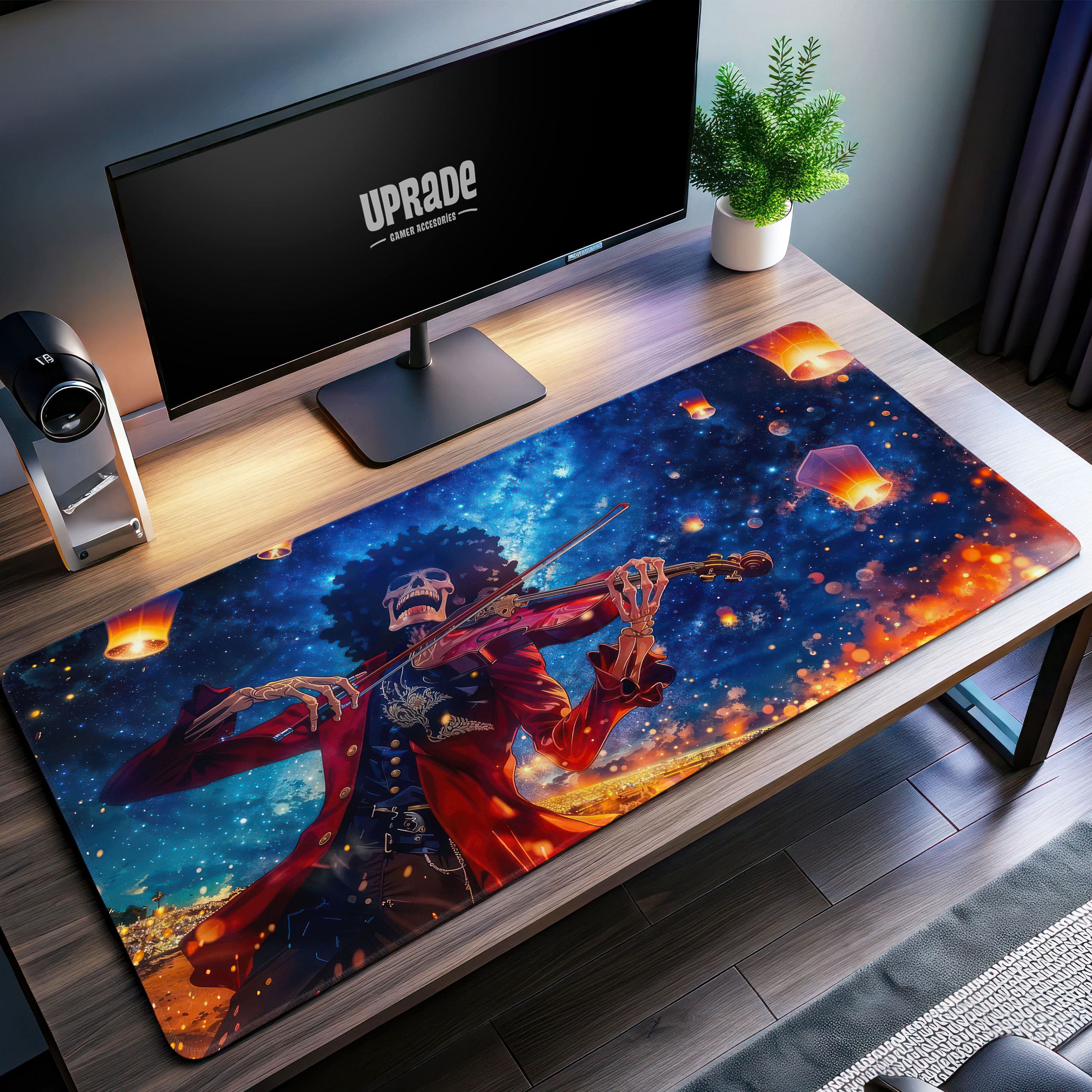 Allleftout One Piece Brook Violin Desk Mat, Soul King Mouse Pad
