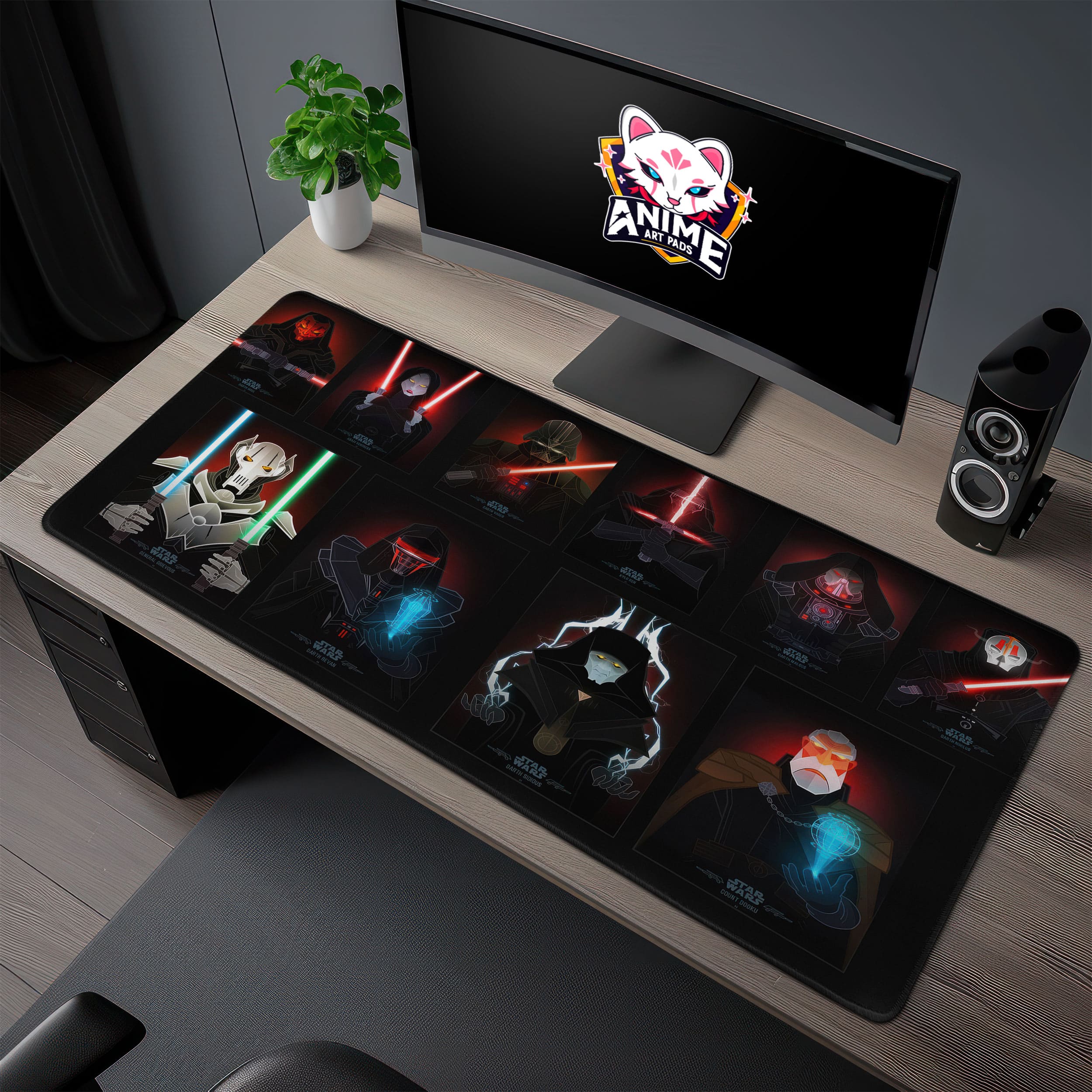 Allleftout Star Wars Sith Lords Desk Mat, Dark Side Mouse Pad