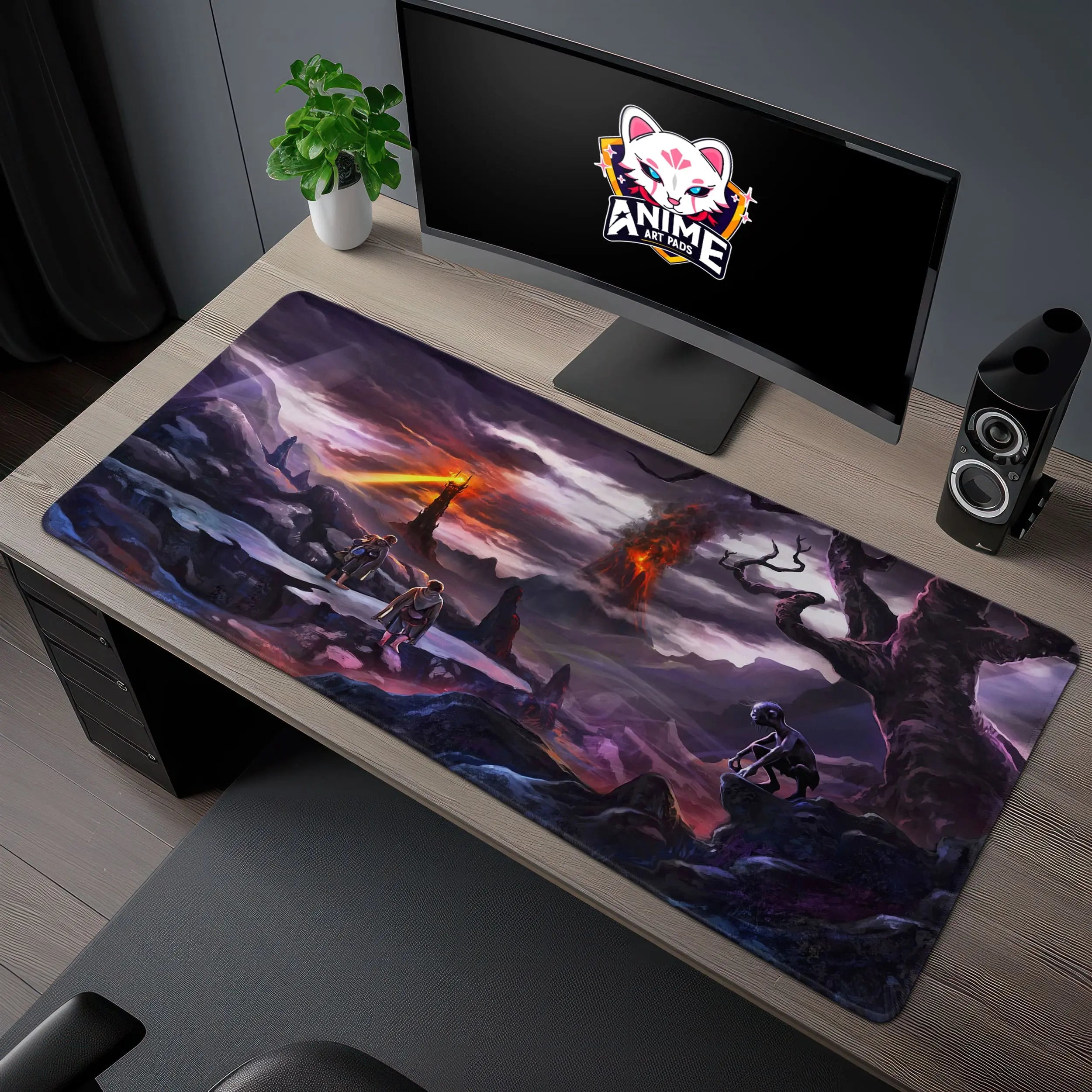 Allleftout Mount Doom Desk Mat, Mordor Journey Mouse Pad