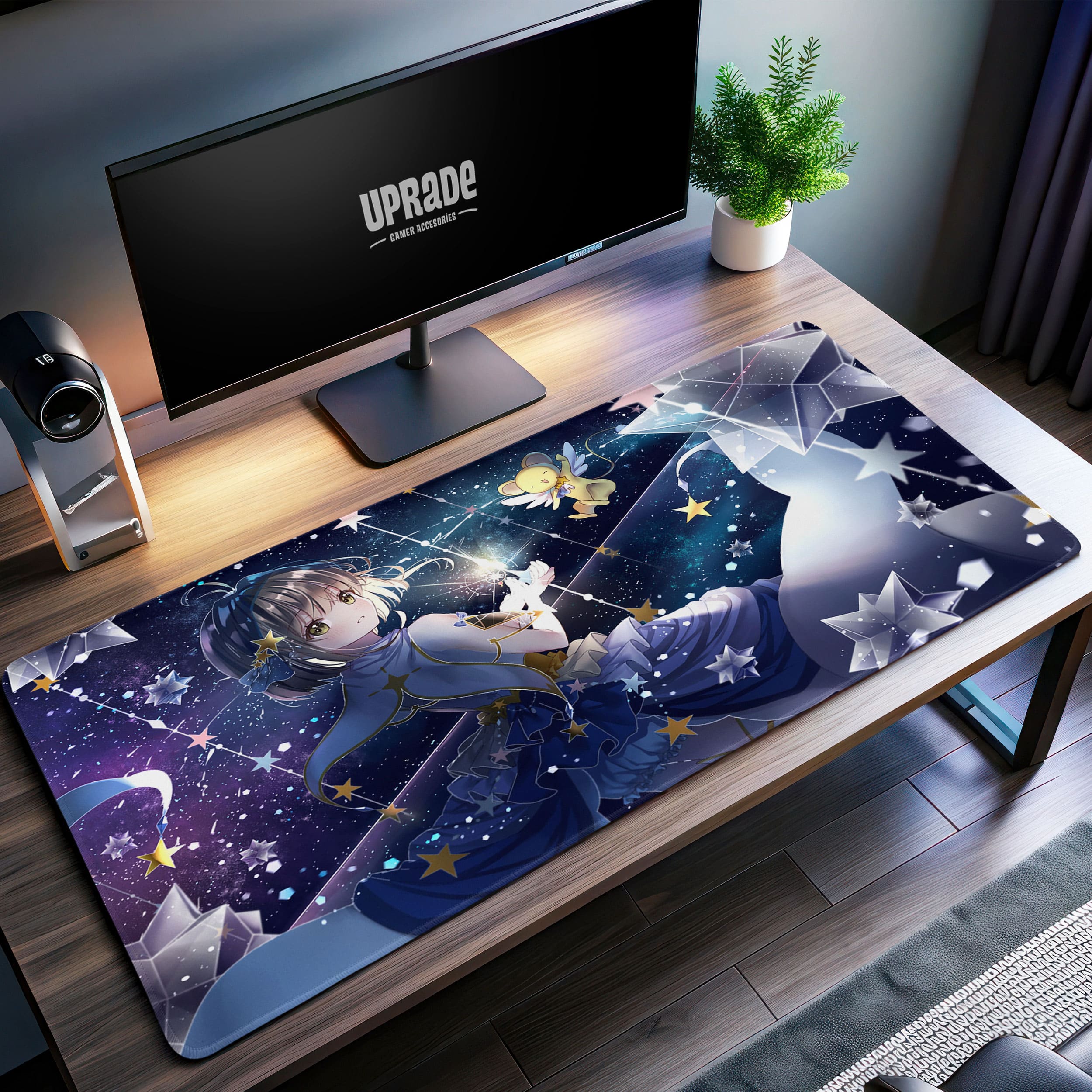 Allleftout Starlight Sakura Desk Mat, Cardcaptor Inspired Mouse Pad