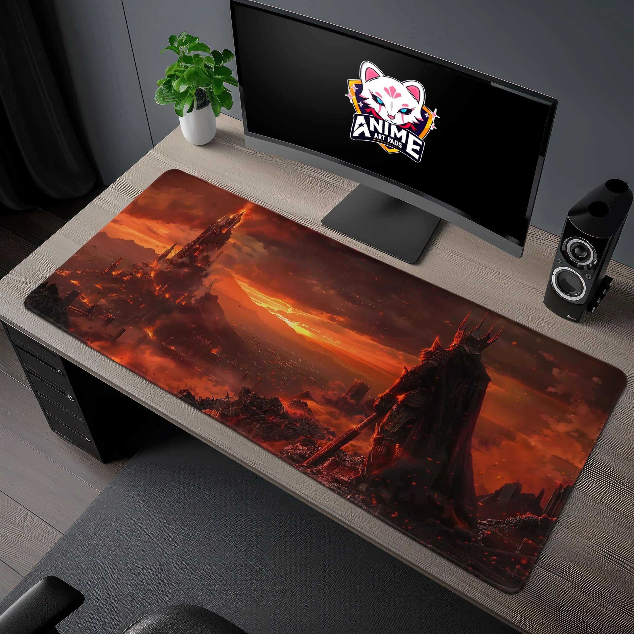 Allleftout Sauron Dark Tower Desk Mat, Mordor Mouse Pad