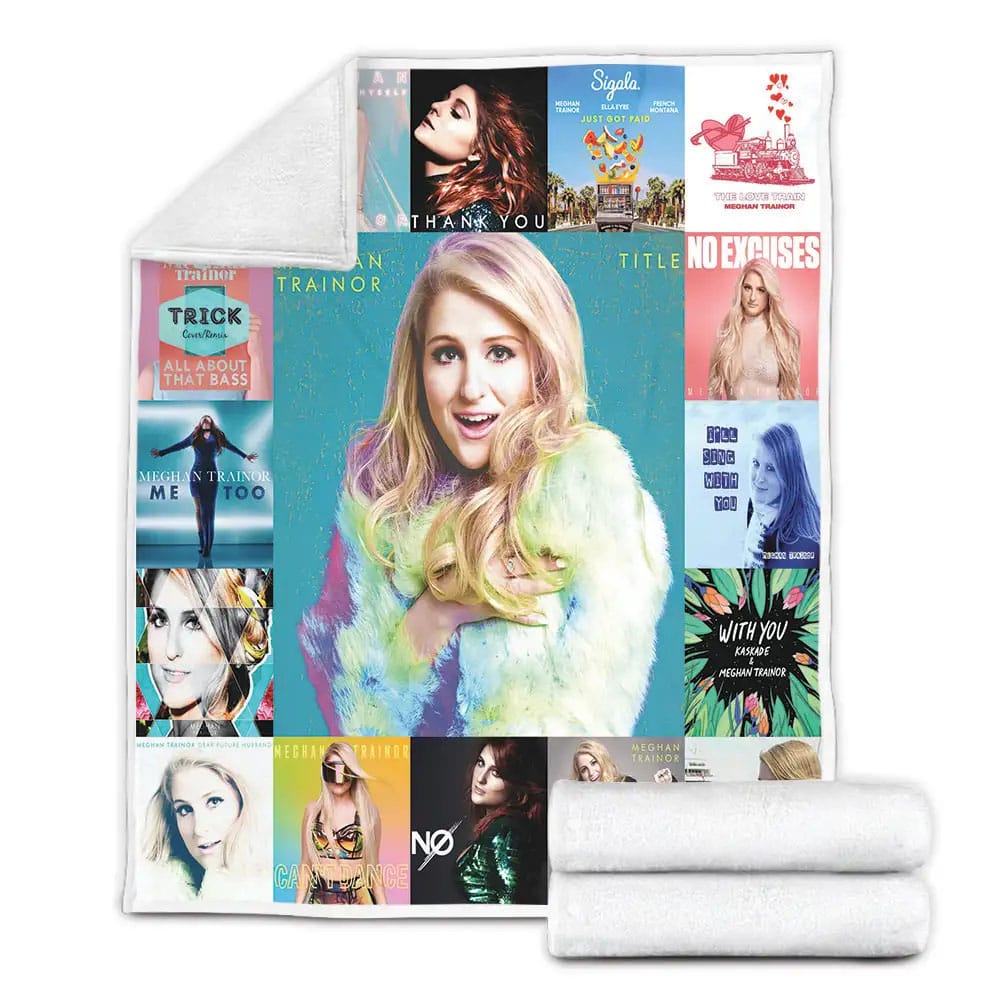 Meghan Trainor Albums Fleece Blanket Gift For Mothers Day Fathers Day