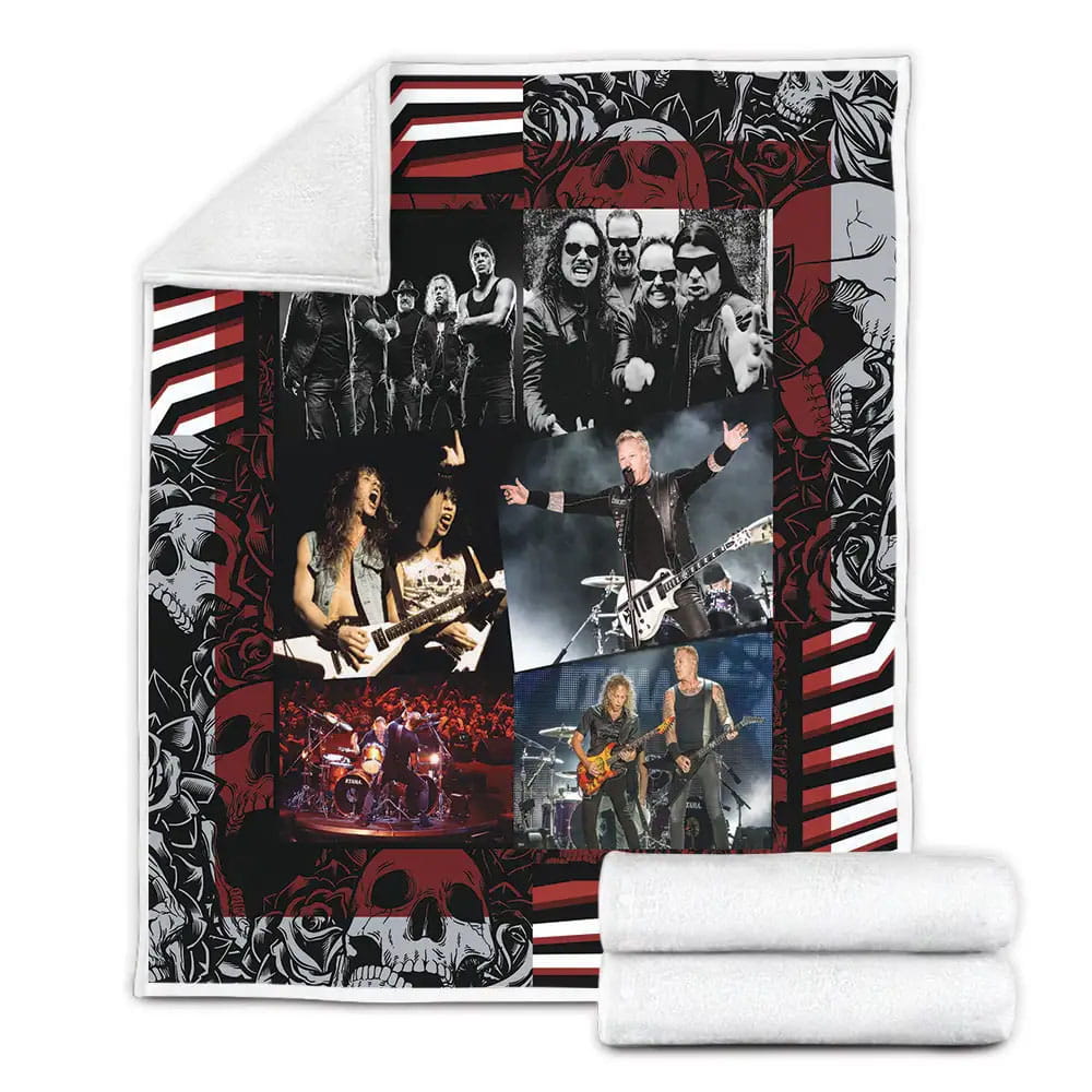 Metallica Fleece Blanket Gift For Wife Husband