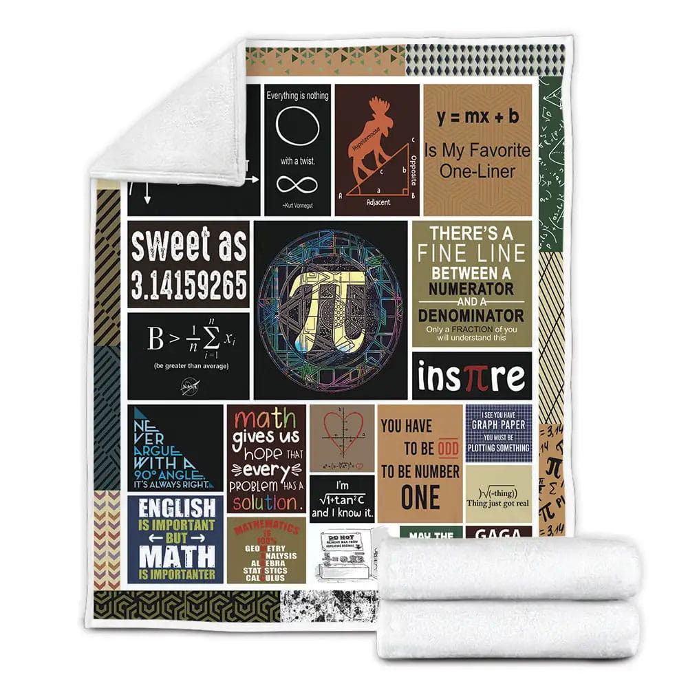 Math Art Sometimes I Go Off On A Tangent Fleece Blanket Gift For Besties