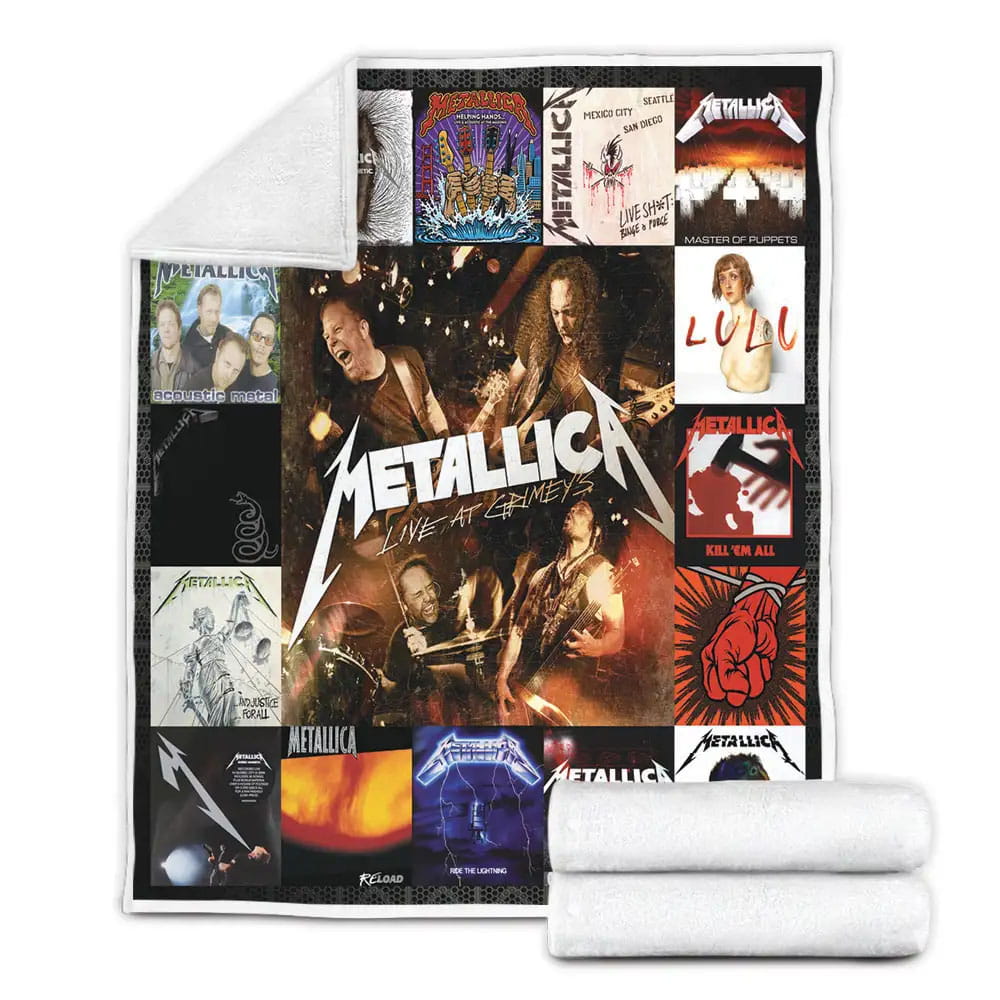 Metallica Albums Cover Poster Fleece Blanket Gift For Besties