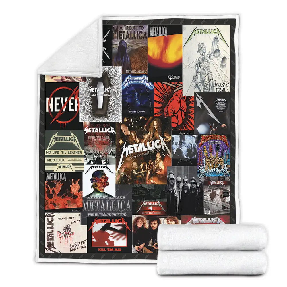 Metallica Albums Cover Poster Fleece Blanket 