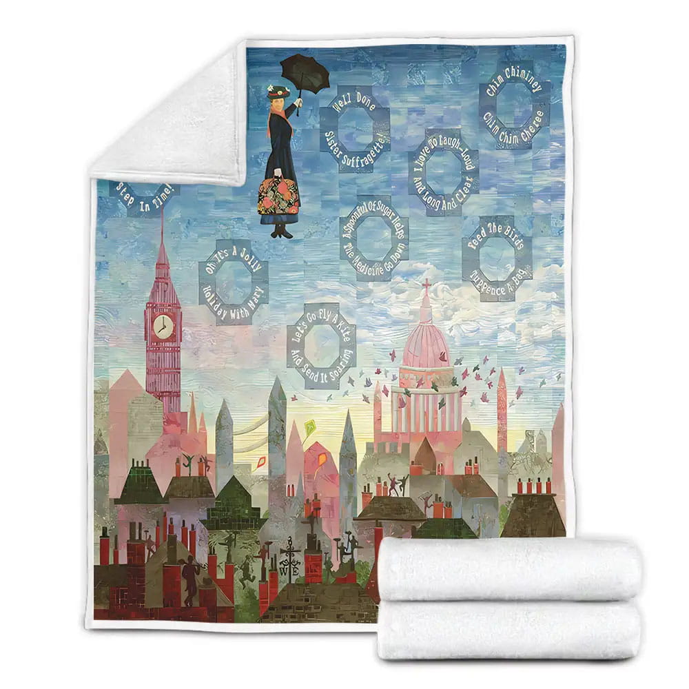 Mary Poppins Fleece Blanket Gift For Wife Husband