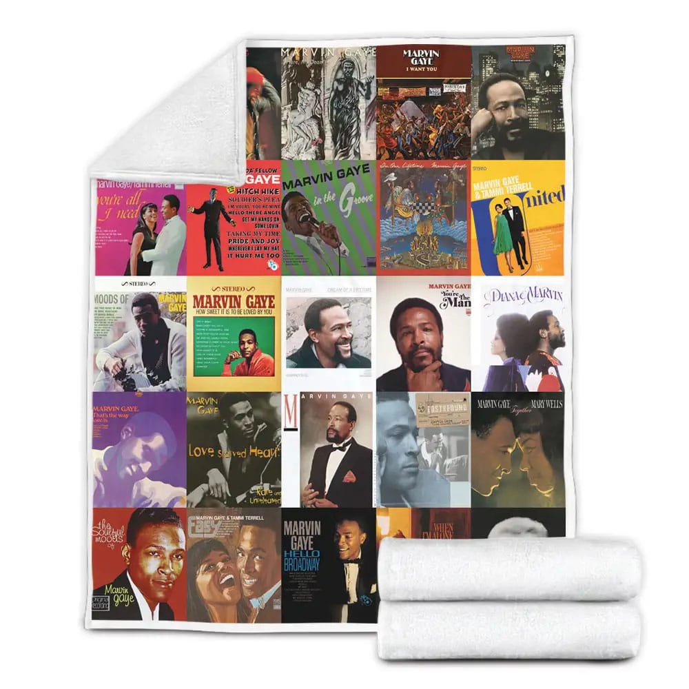 Marvin Gaye Album Covers Fleece Blanket Gift For Wife Husband