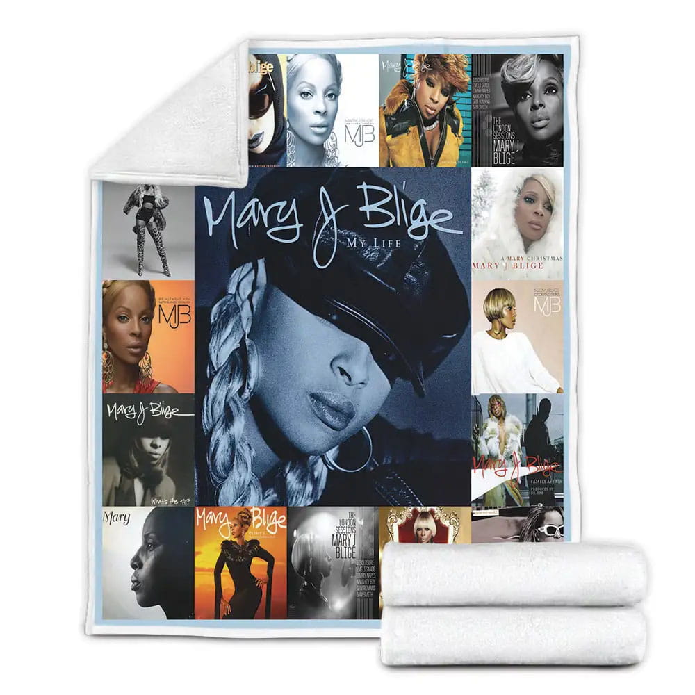 Mary J. Blige Albums Fleece Blanket Gift For Mothers Day Fathers Day