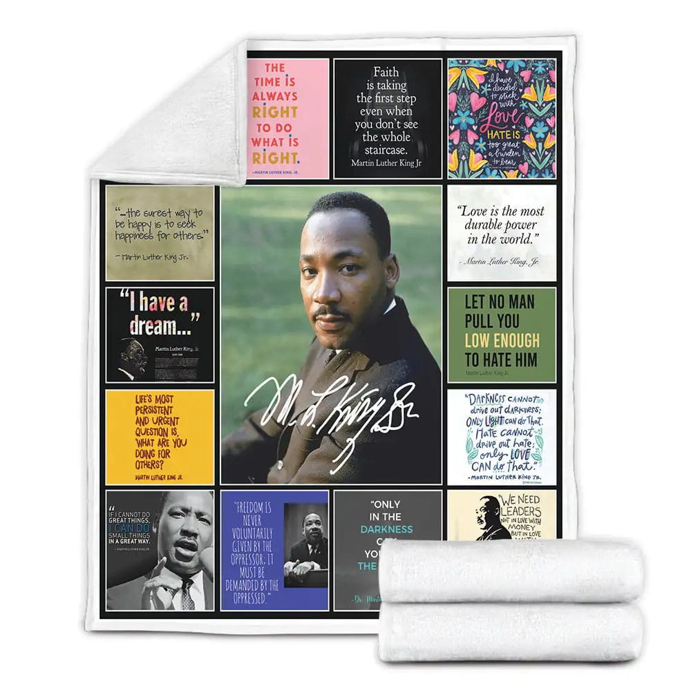 Martin Luther King Fleece Blanket Gift For Wife Husband