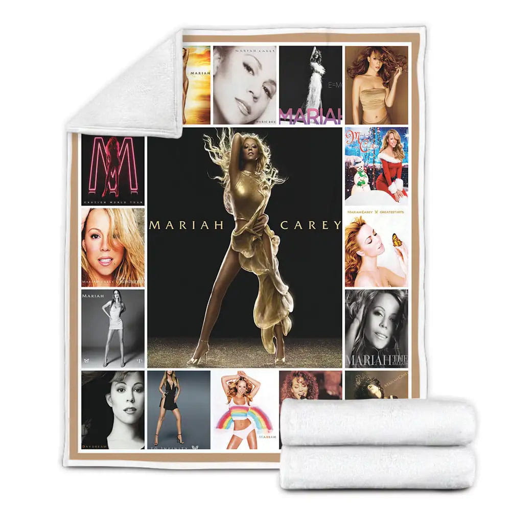 Mariah Carey Albums Cover Poster Fleece Blanket Gift For Besties