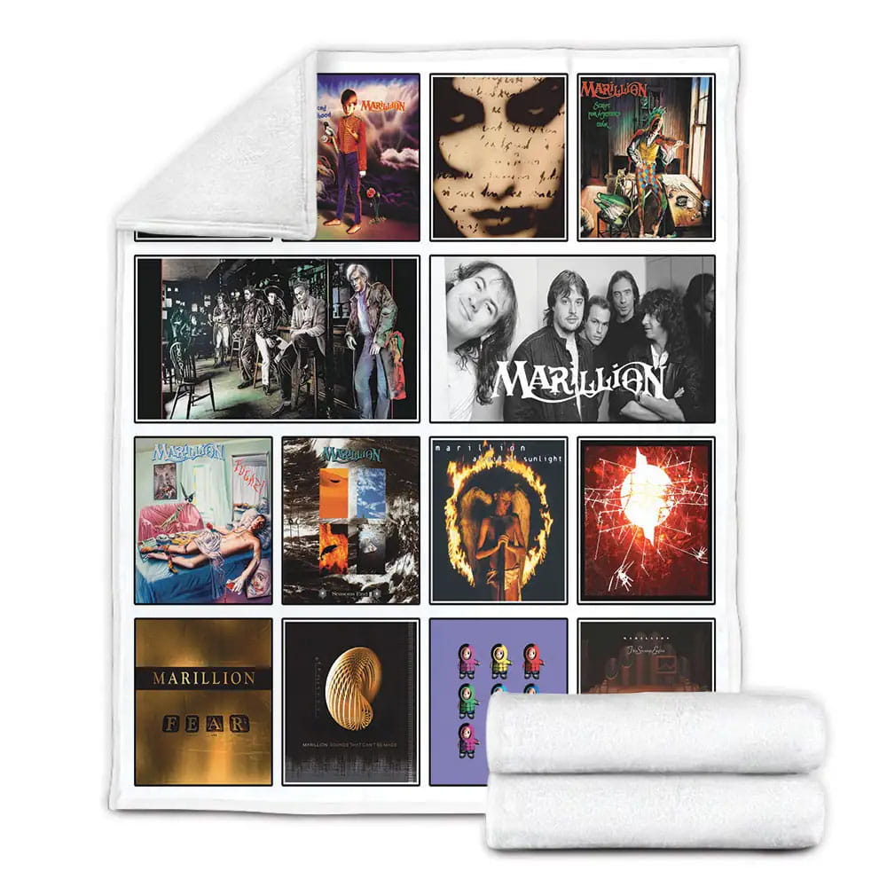 Marillion Album Covers Fleece Blanket Gift For Mothers Day Fathers Day