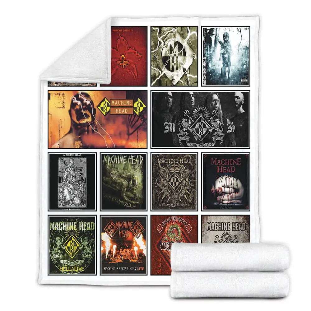 Machine Head Album Covers Fleece Blanket Gift For Mothers Day Fathers Day