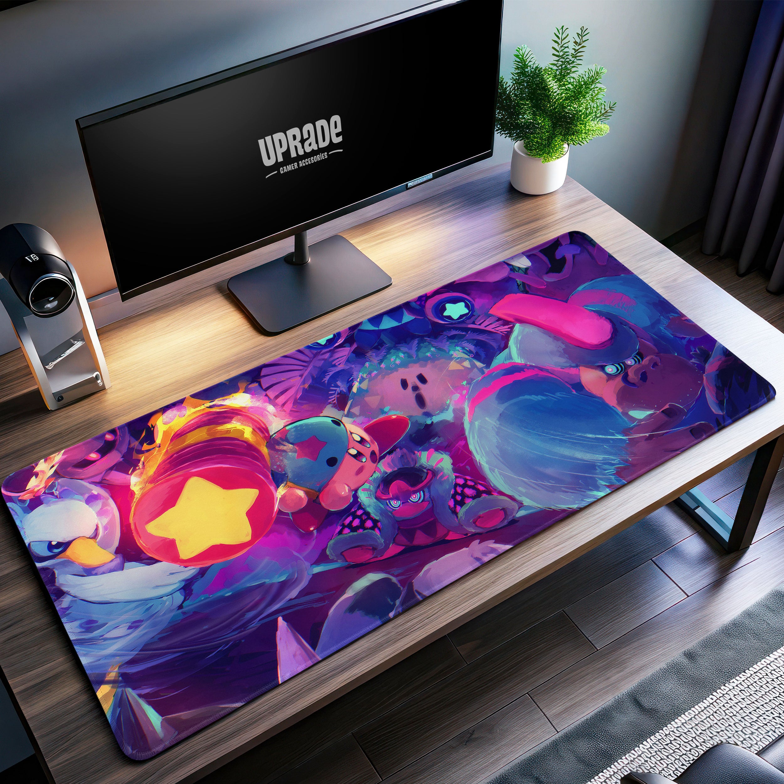 Allleftout Kirby'S Dream Battle Desk Mat, Star Hammer Mouse Pad