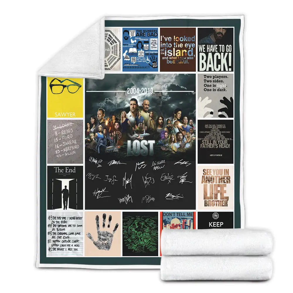 Lost Tv Show Fleece Blanket Gift For Mothers Day Fathers Day