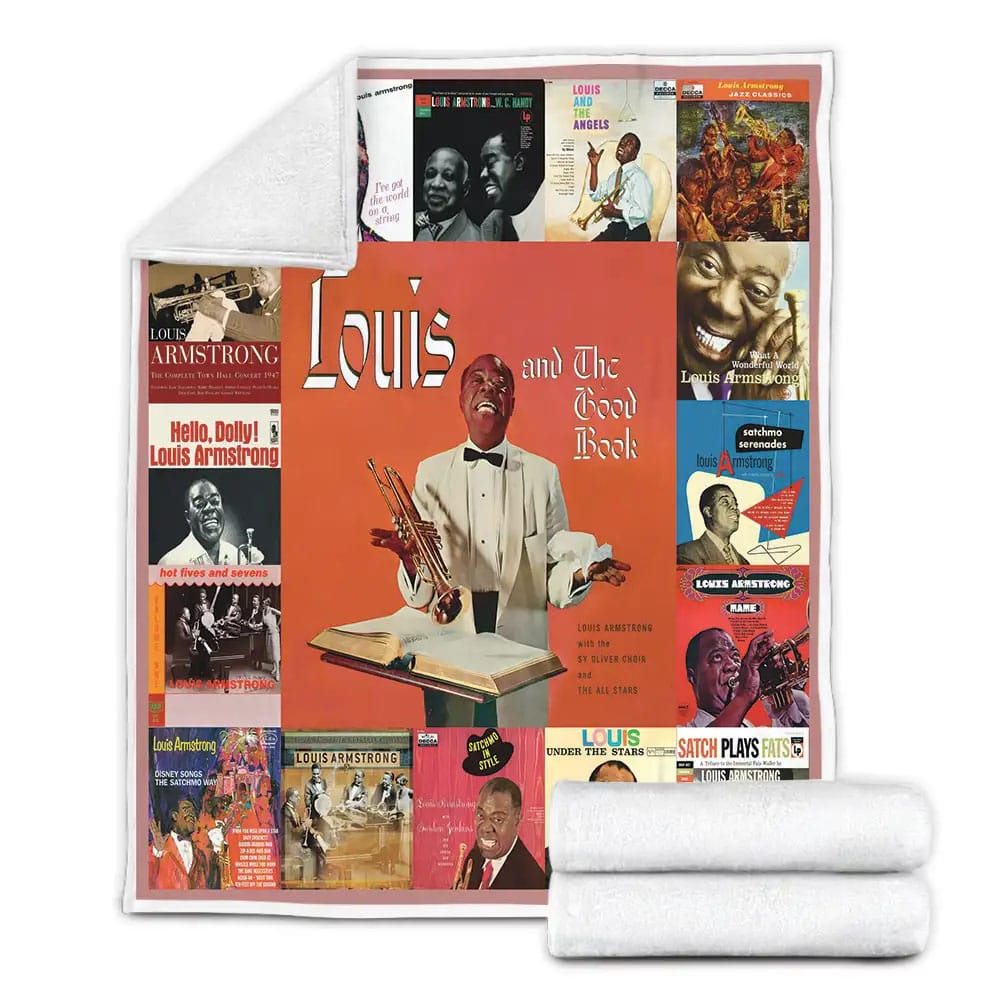 Louis Armstrong Albums Fleece Blanket 