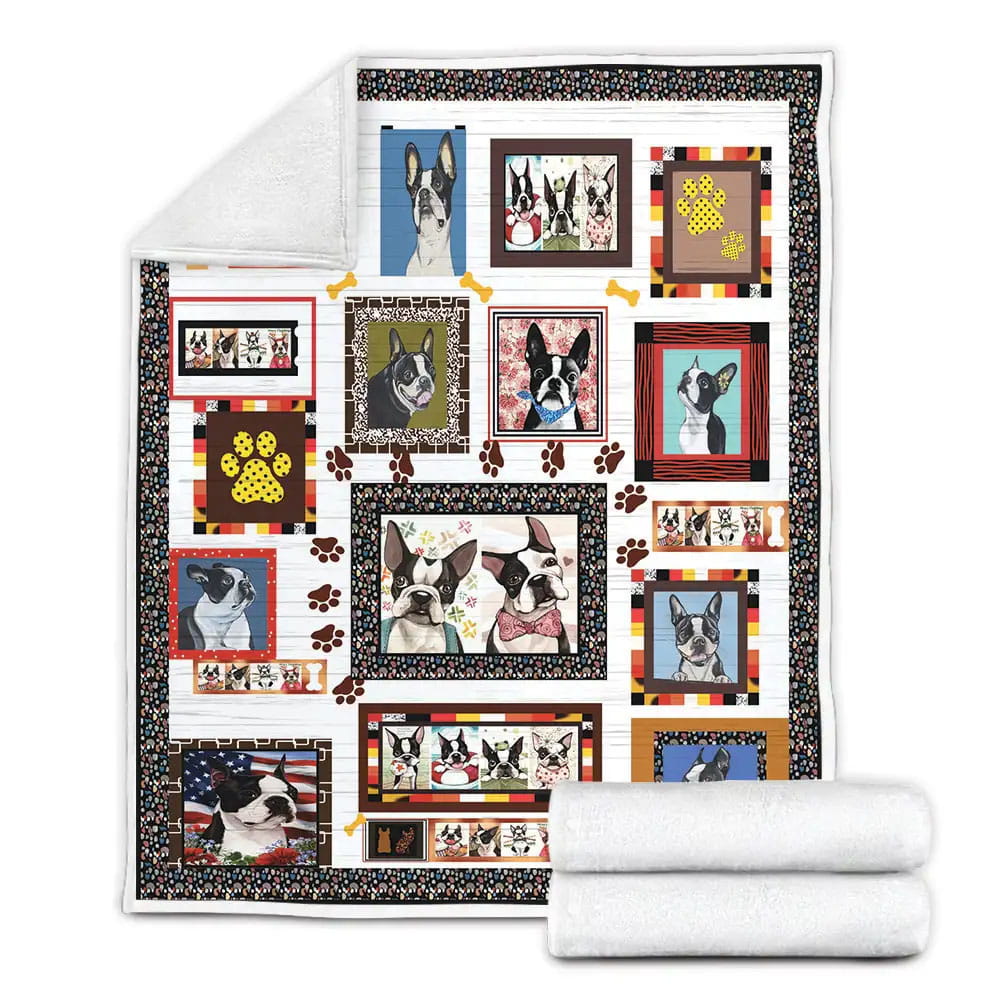 Lovely Boston Terrier Fleece Blanket Gift For Besties