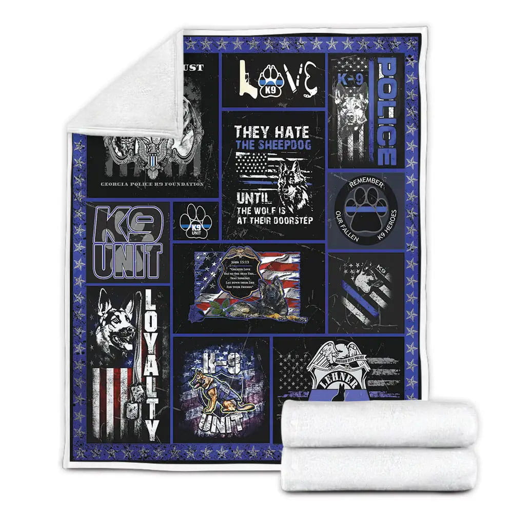 Love K9 Fleece Blanket Gift For Mothers Day Fathers Day