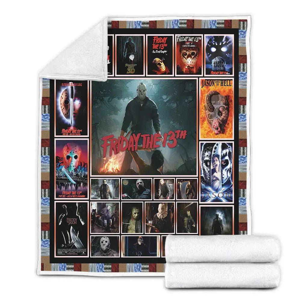 Jason Voorhees  Friday The 13th Fleece Blanket Gift For Wife Husband