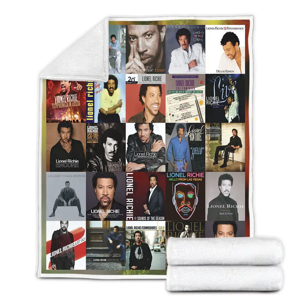 Lionel Richie Albums Cover Poster Fleece Blanket Gift For Mothers Day Fathers Day