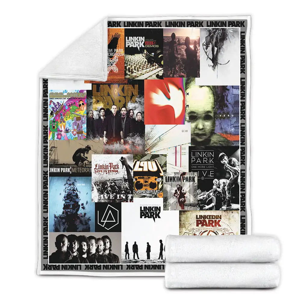 Linkin Park Albums Cover Fleece Blanket 