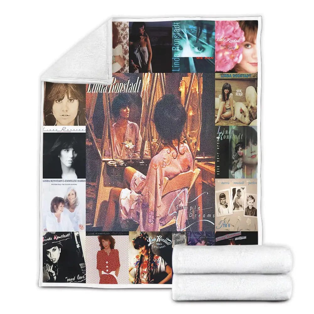 Linda Ronstadt Albums Fleece Blanket Gift For Birthday Halloween Christmas