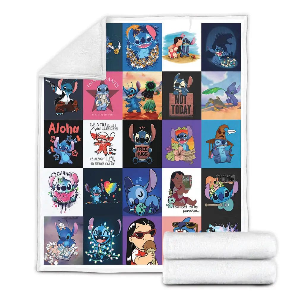 Lilo And Stitch Fleece Blanket Gift For Besties