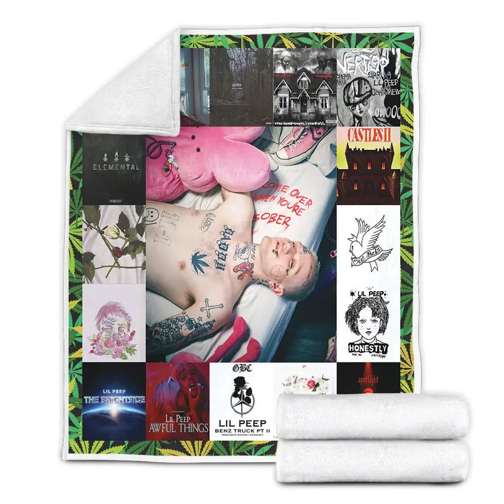 Lil Peep Fleece Blanket Gift For Wife Husband