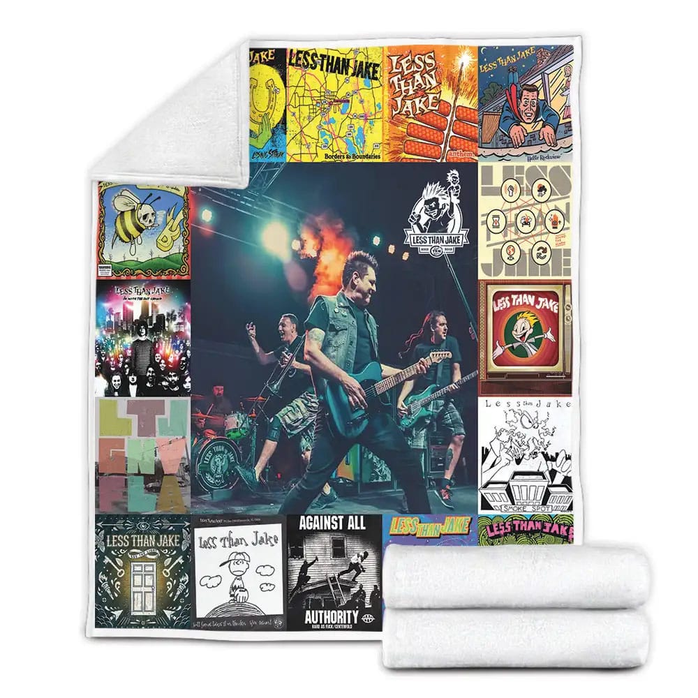 Less Than Jake Style Two Album Covers Fleece Blanket Gift For Besties
