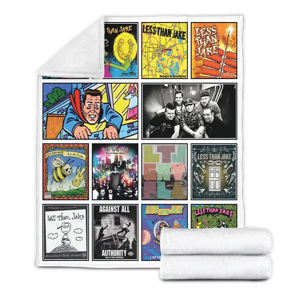 Less Than Jake Album Covers Fleece Blanket Gift For Birthday Halloween Christmas