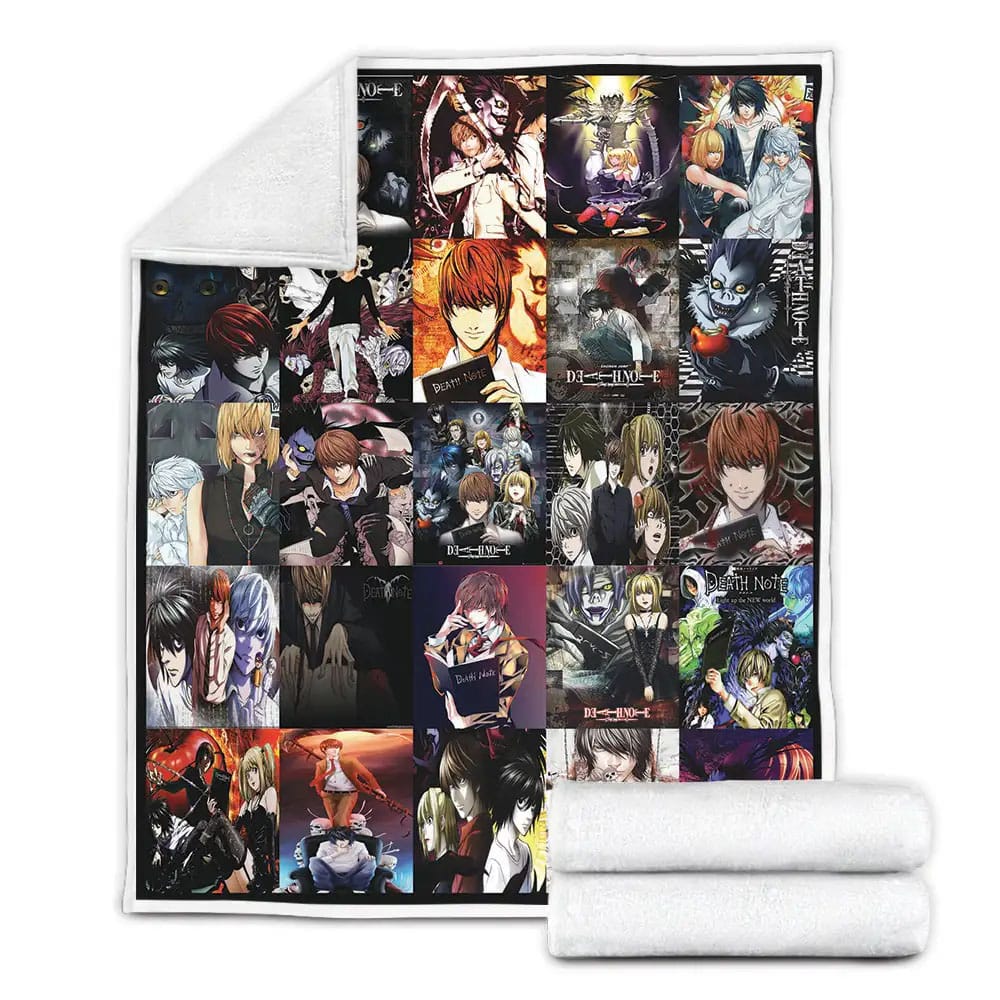 Deno Death Note Fleece Blanket Gift For Birthday Halloween Christmas