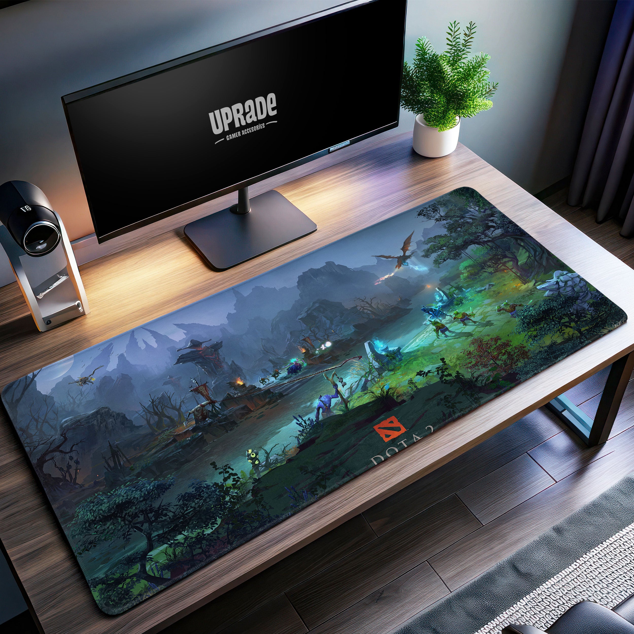 Allleftout Dota 2 Radiant Vs. Dire Desk Mat, Moba Battlefield Mouse Pad