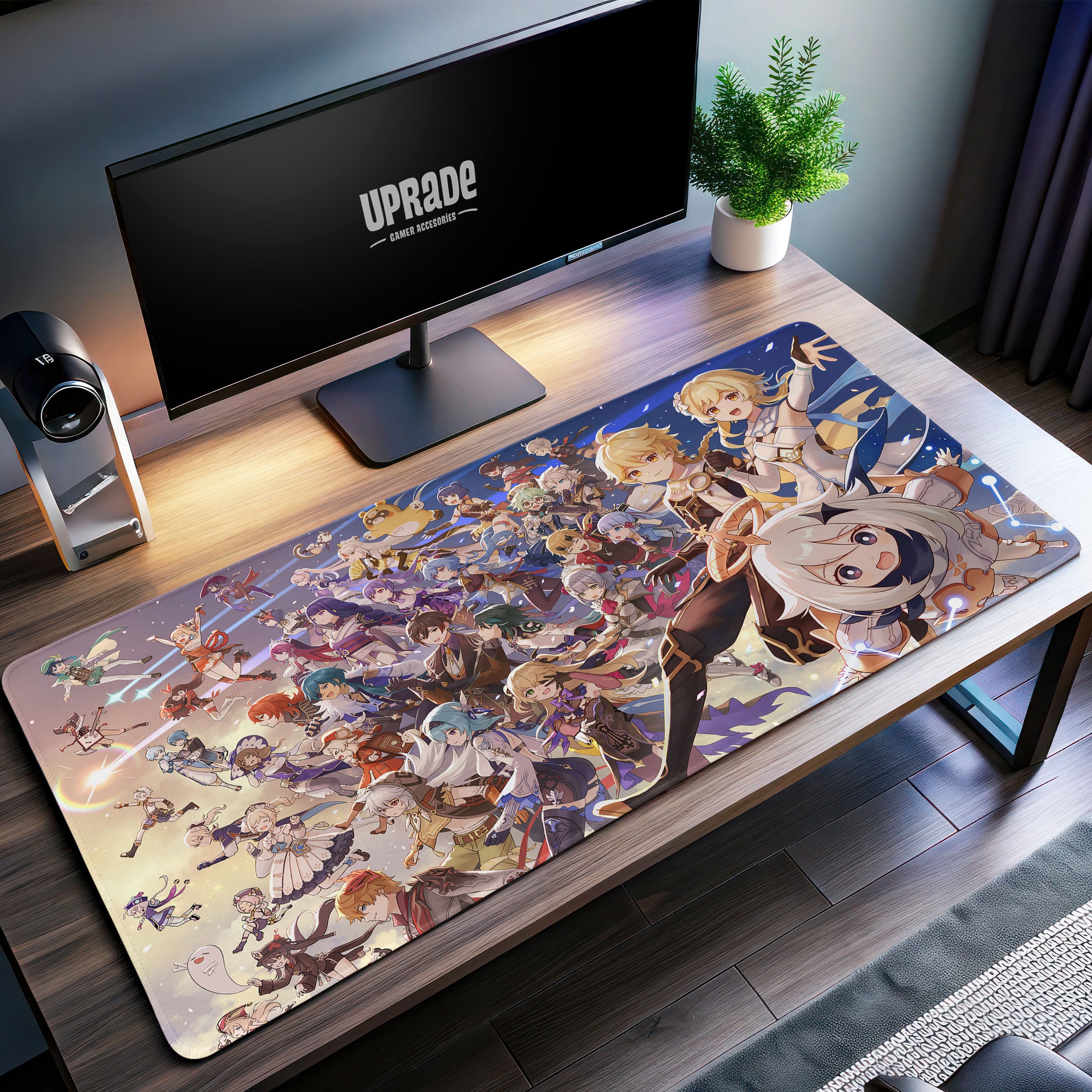 Allleftout Genshin Impact Desk Mat, Character Celebration Mouse Pad