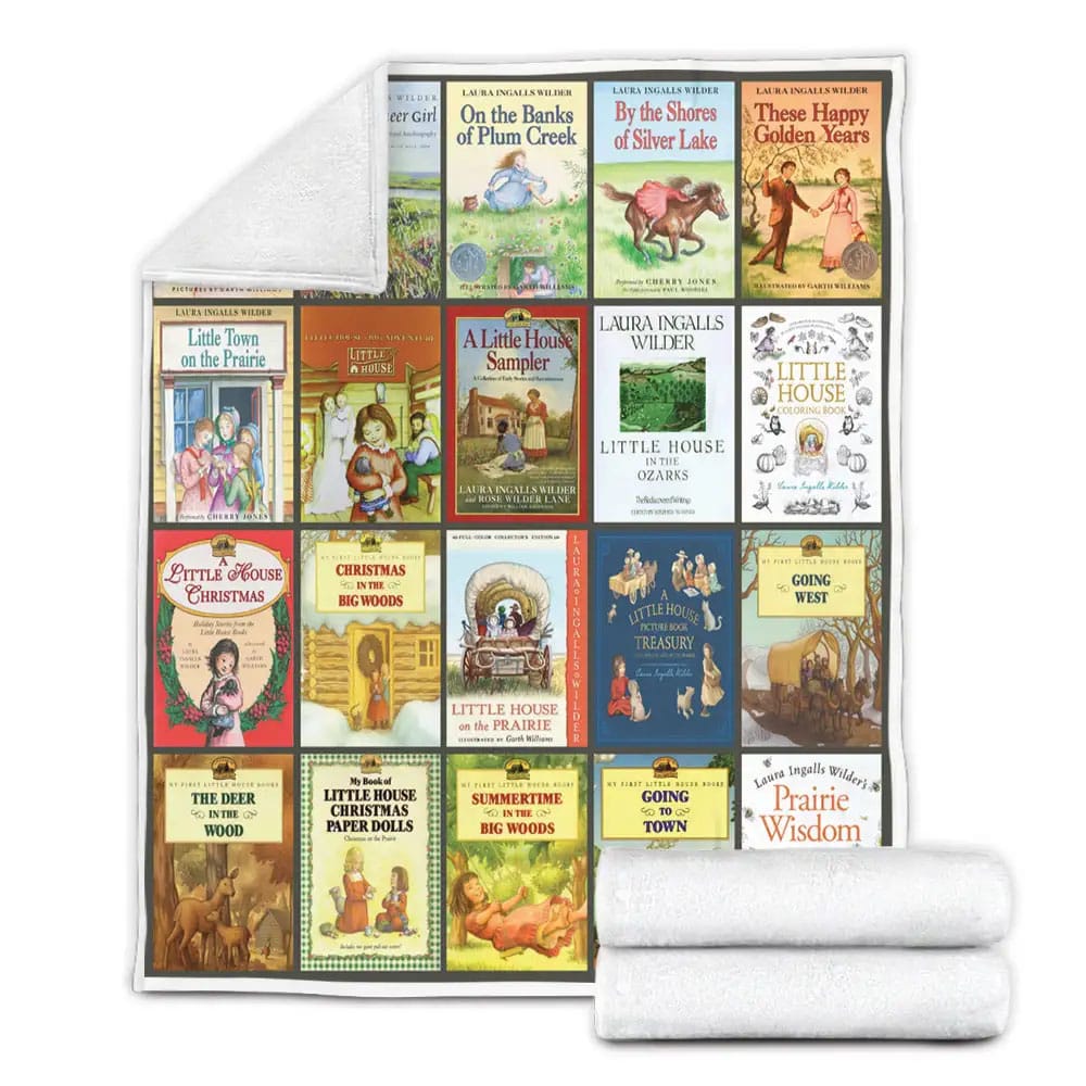 Laura Ingalls Wilder Books Fleece Blanket Gift For Birthday Halloween Christmas