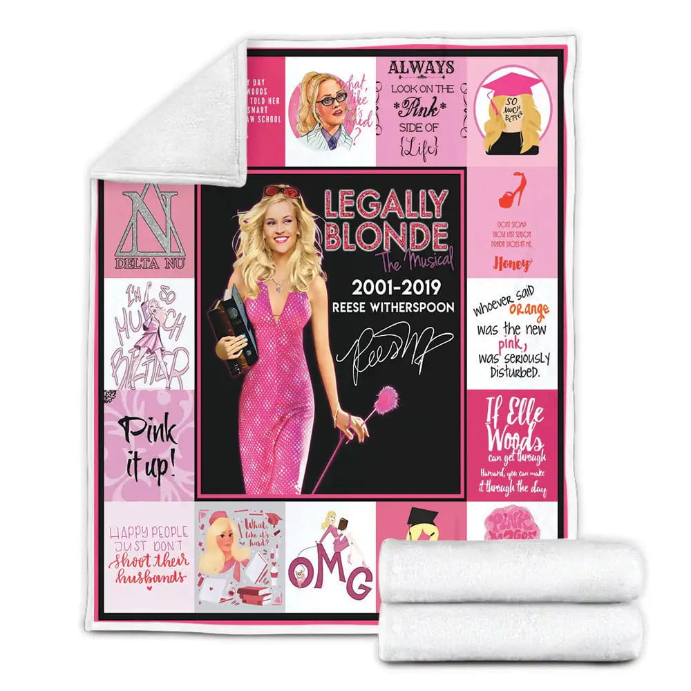 Legally Blonde Fleece Blanket Gift For Birthday Halloween Christmas