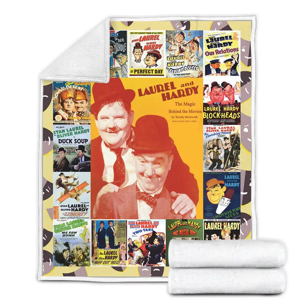 Laurel And Hardy Fleece Blanket 