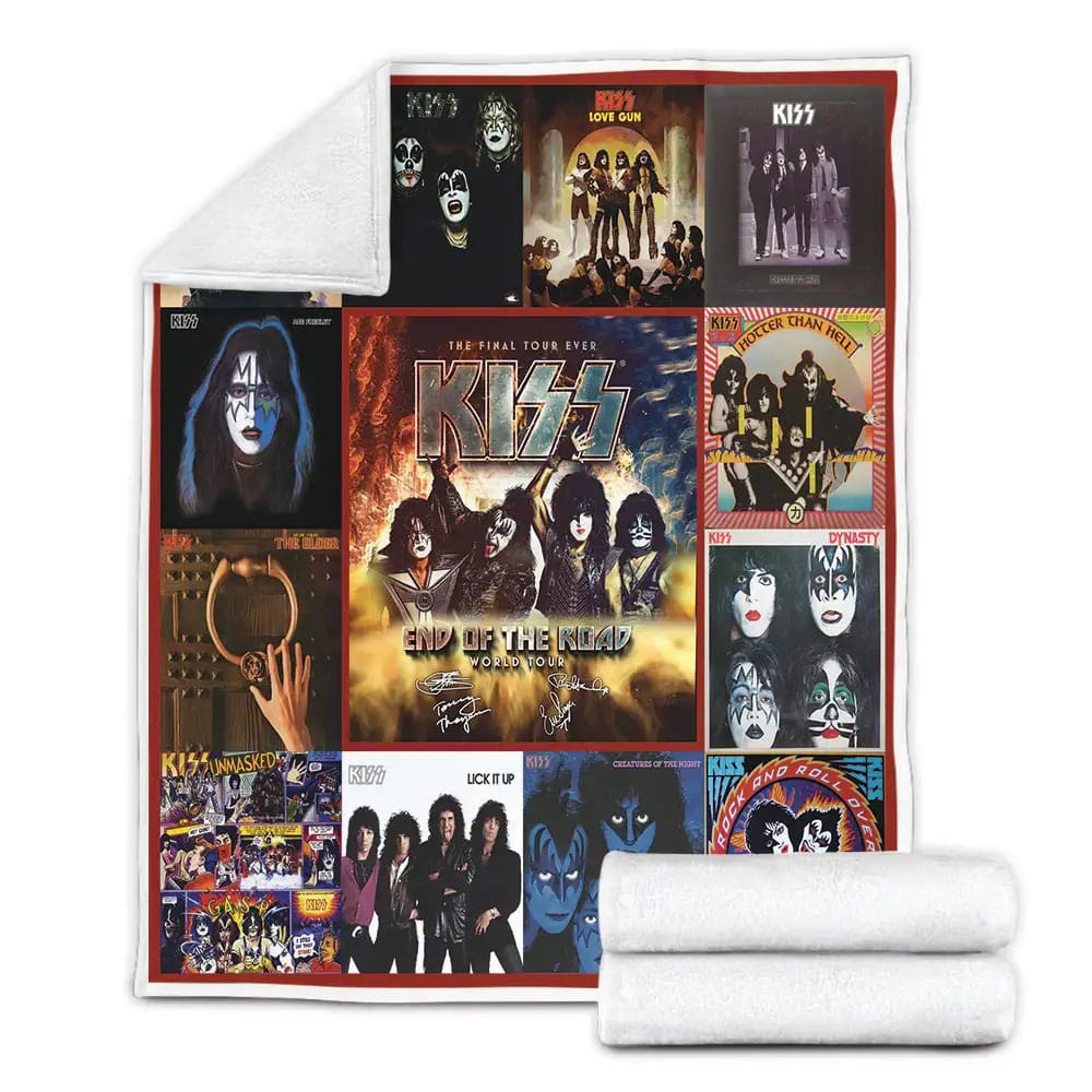 Kiss End Of The Road World Tour Fleece Blanket Gift For Besties