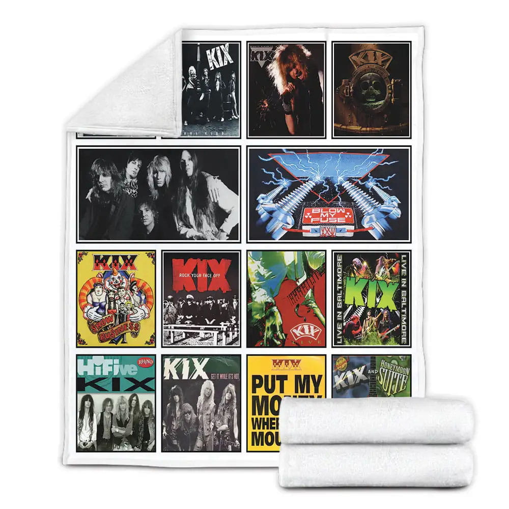 Kix Album Covers Fleece Blanket 