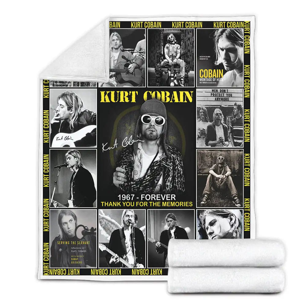 Kurt Cobain Fleece Blanket Gift For Besties