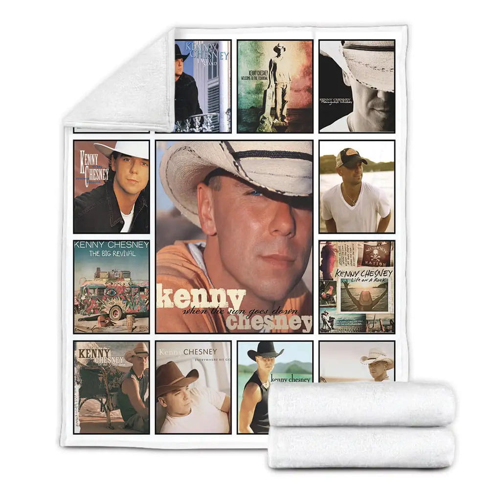 Kenny Chesney Albums Fleece Blanket Gift For Mothers Day Fathers Day