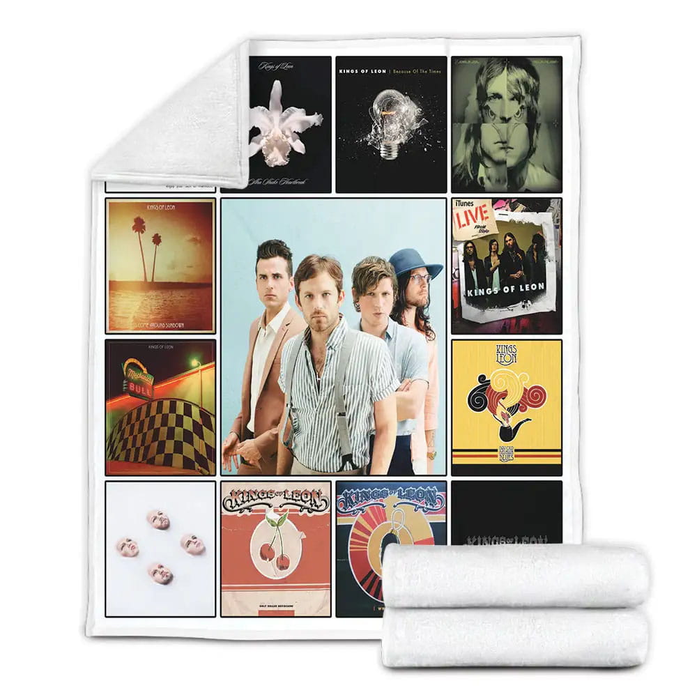 Kings Of Leon Album Covers Fleece Blanket 