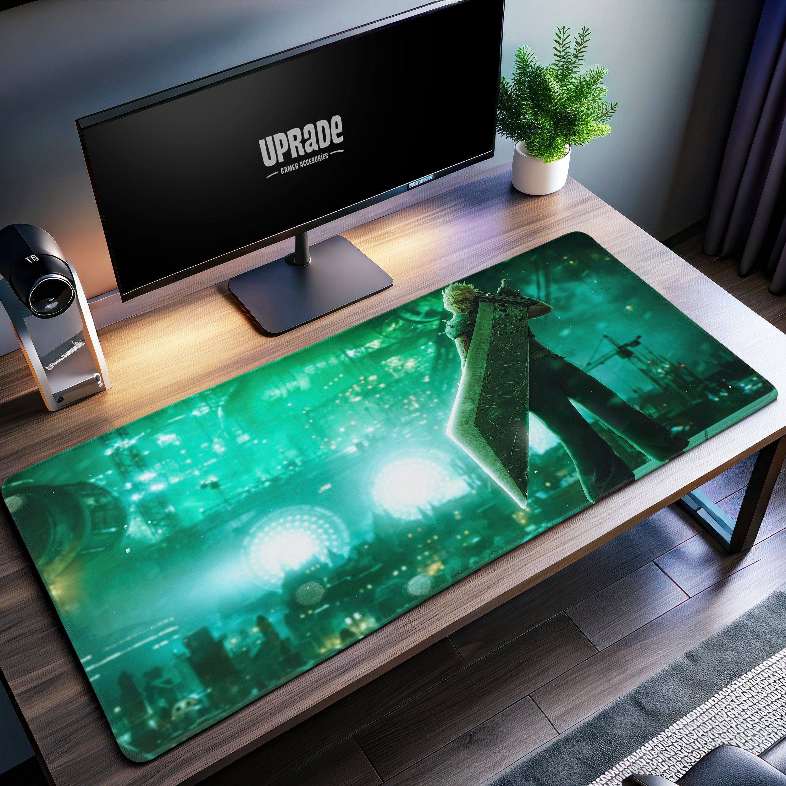 Allleftout Final Fantasy Cloud Strife Desk Mat, Buster Sword Mouse Pad