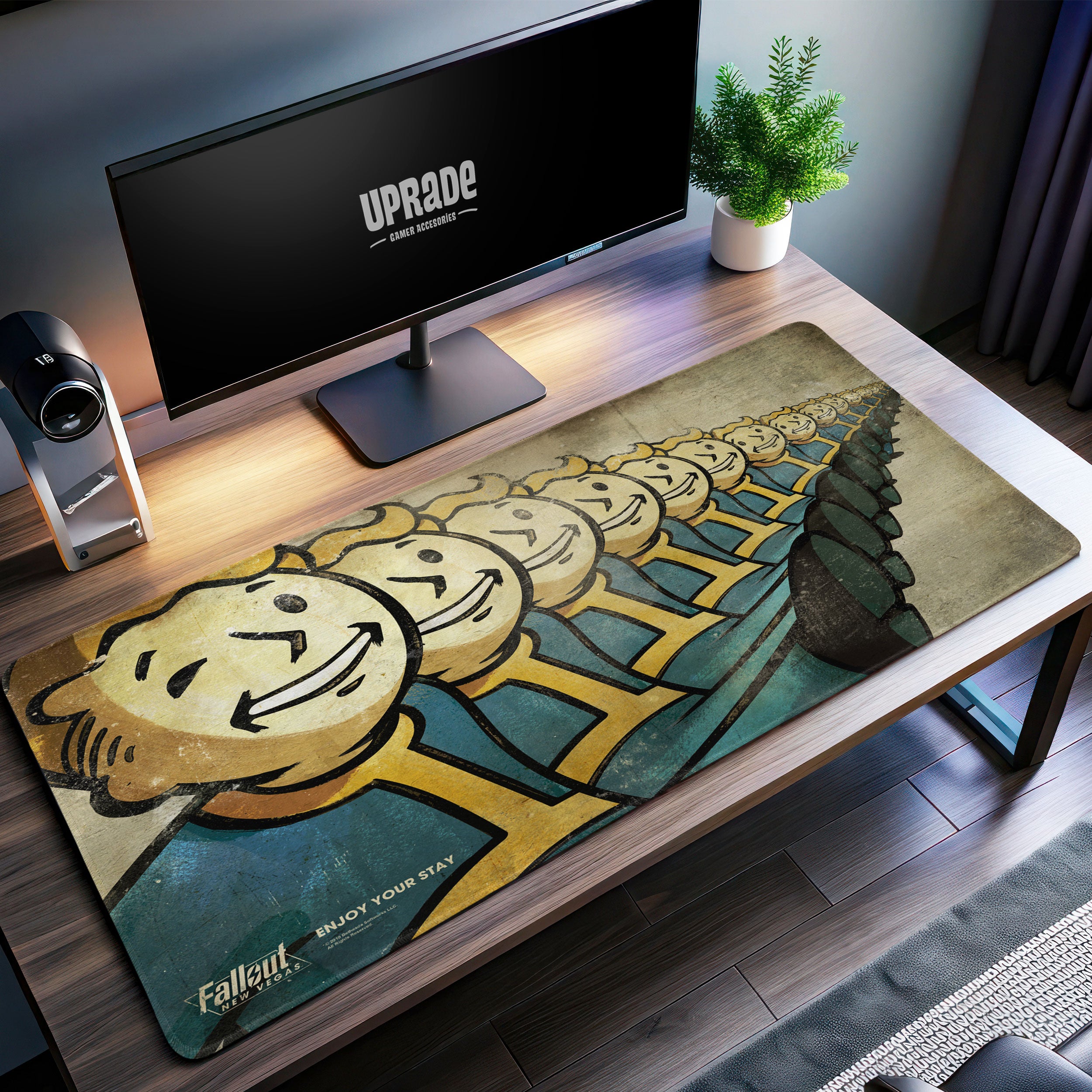 Allleftout Fallout Vault Boy Desk Mat, Retro Vault-Tec Mouse Pad