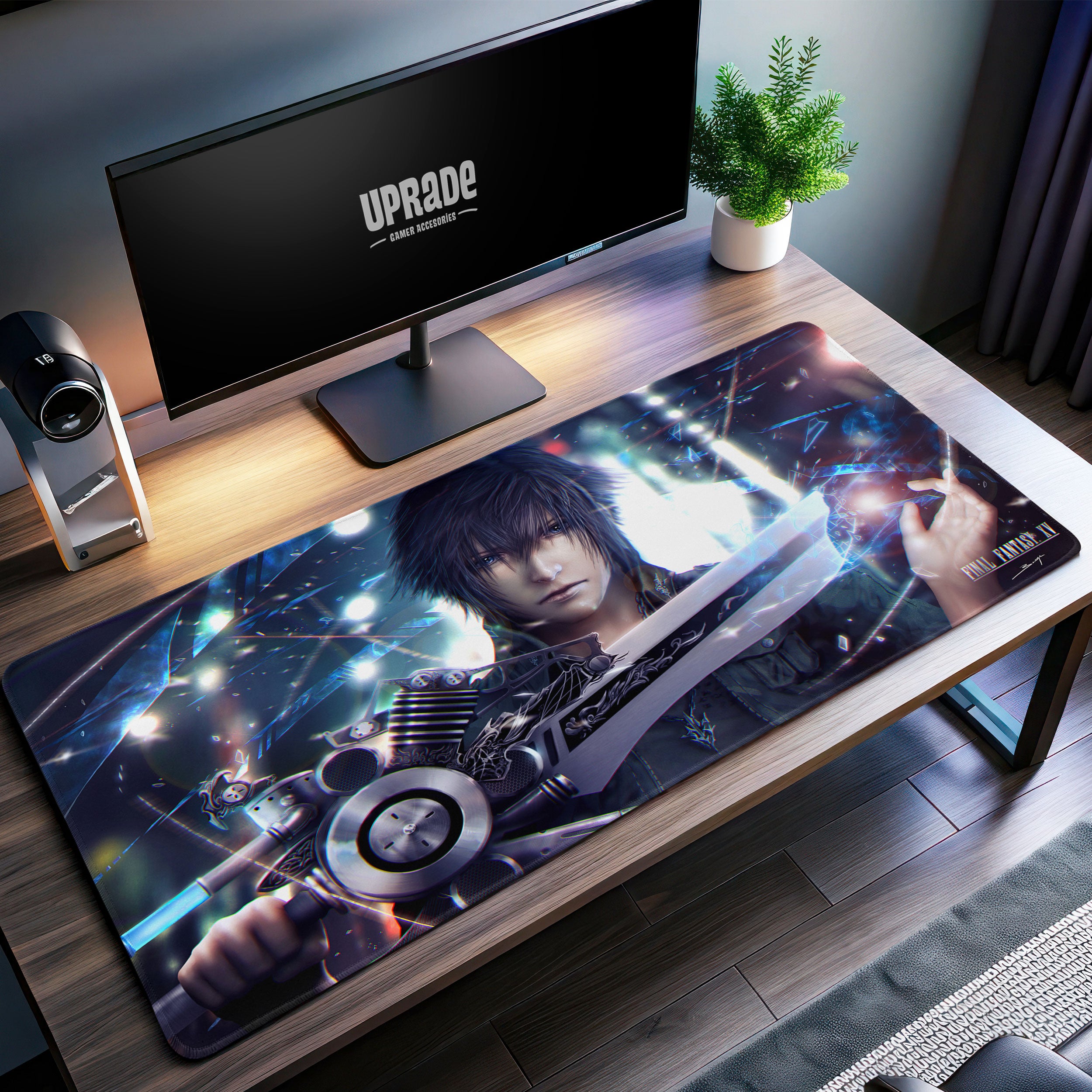 Allleftout Final Fantasy Xv Noctis Blade Desk Mat, Gamer Mouse Pad