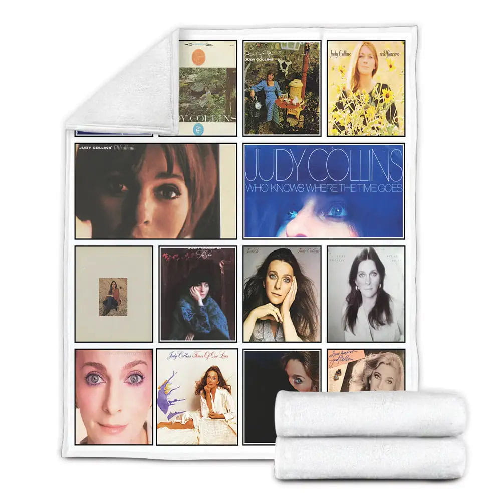 Judy Collins Album Covers Fleece Blanket 